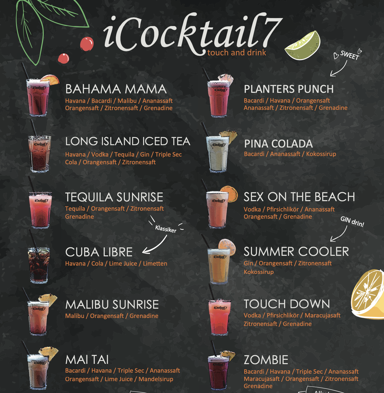 iCocktail7 - Die Cocktailmaschine | Cocktails