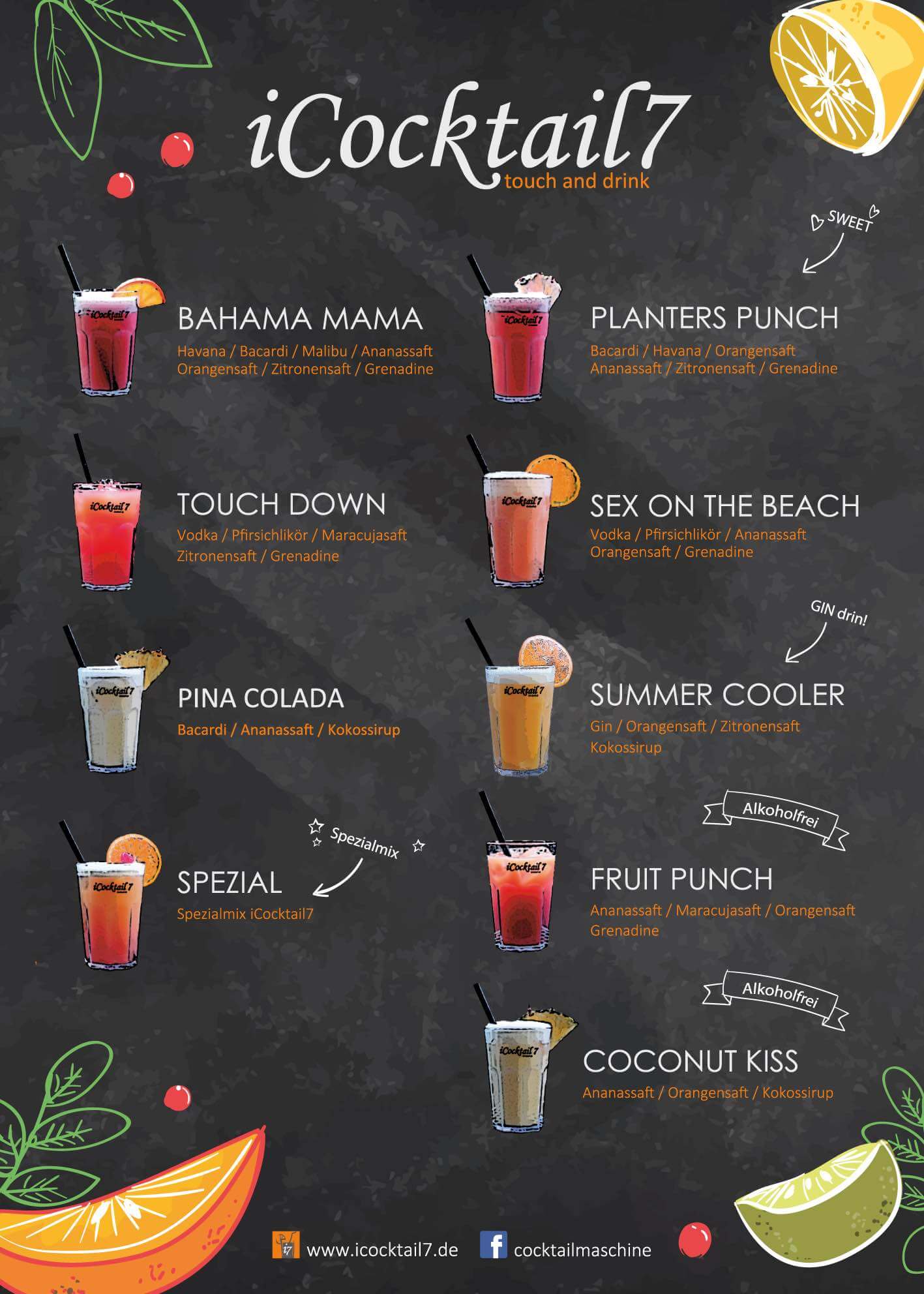 Cocktails - iCocktail7 - Die Cocktailmaschine